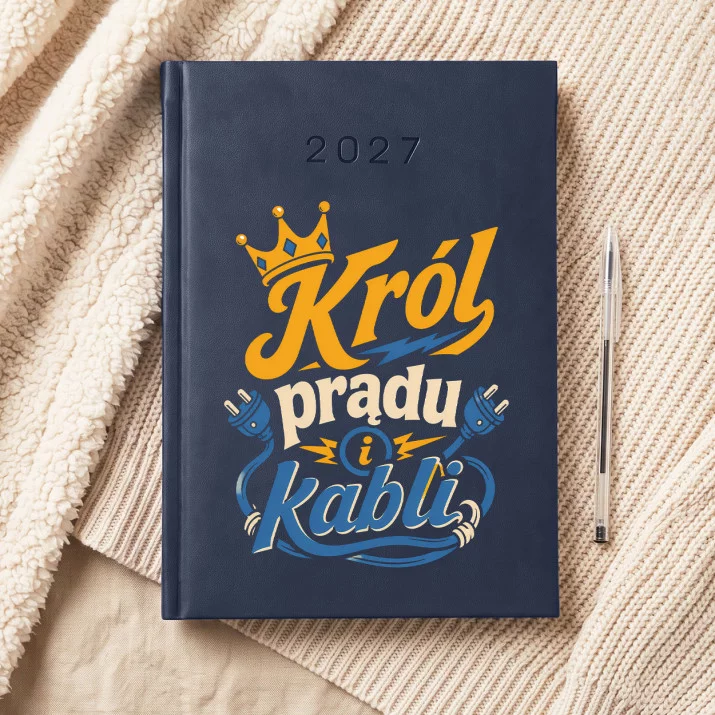 Kalendarz Książkowy A5 2027 Dla Elektryka Prezent Dla Mężczyzny: Elektryczny Humor Retro Kalendarz Książkowy A5 2027 Dla Elektryka Prezent Dla Mężczyzny: Elektryczny Humor Retro