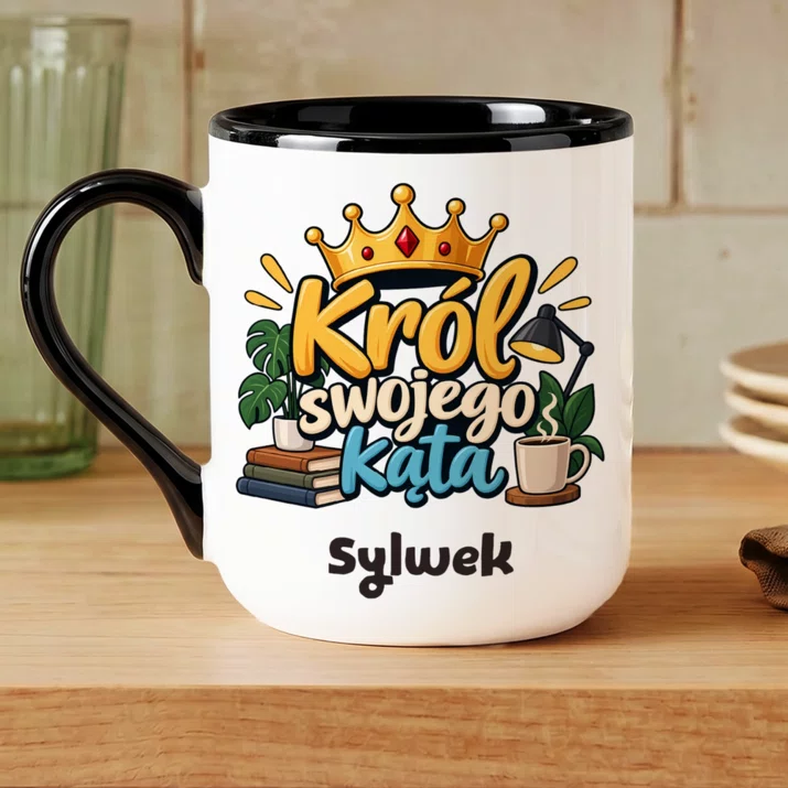 Kubek Personalizowany Na Nowe Mieszkanie Prezent Dla Mężczyzny: Król Swojego Kąta Kubek Personalizowany Na Nowe Mieszkanie Prezent Dla Mężczyzny: Król Swojego Kąta