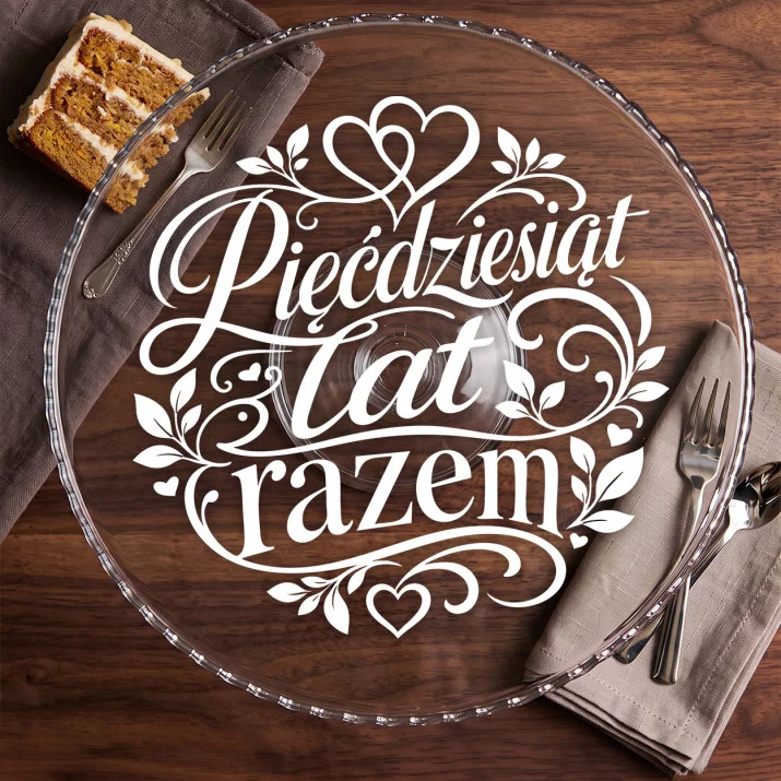 Patera Na Ciasto Na 50 Rocznicę Ślubu Prezent Dla Kobiety: Klasyczna Rocznica Miłości