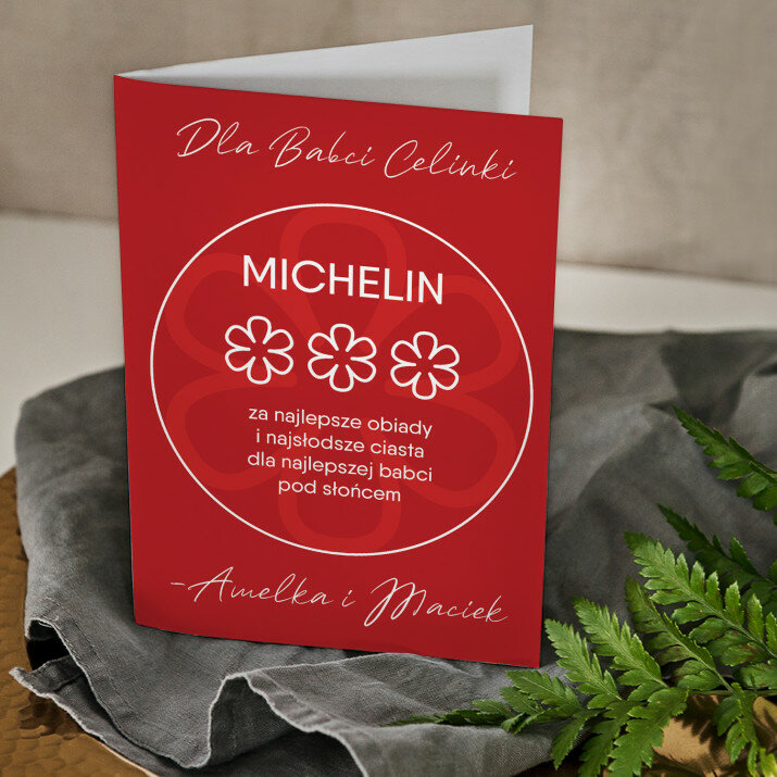 Gwiazdka michelin dla babci - kartka z życzeniami