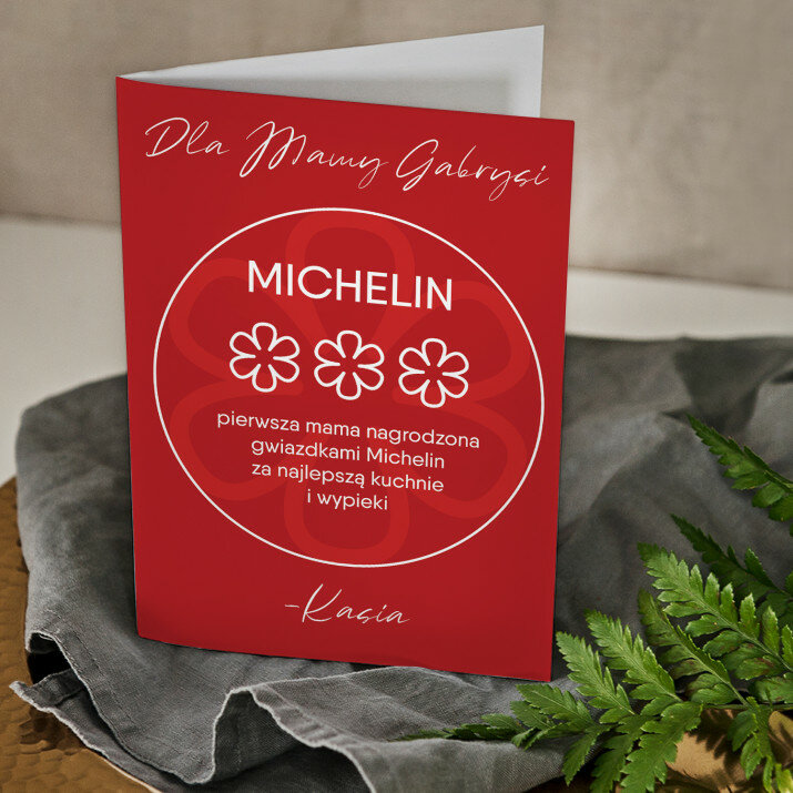 Gwiazdka michelin dla mamy - kartka z życzeniami