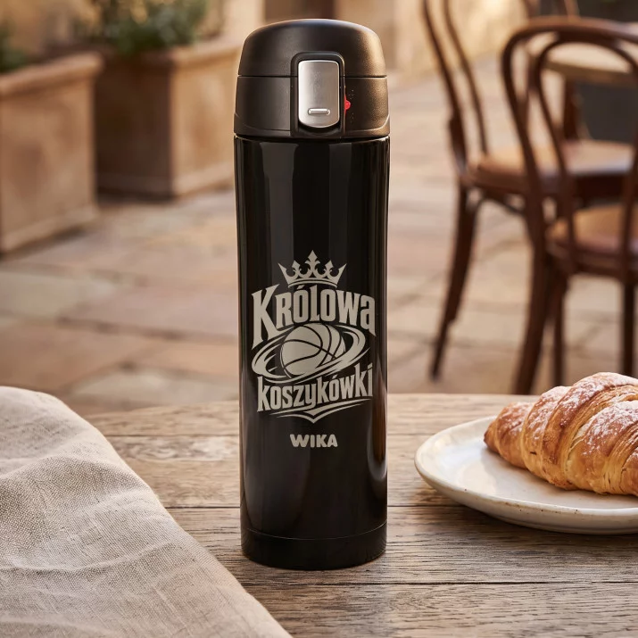 Kubek Termiczny 440ml Dla Koszykarki Prezent Dla Kobiety: Królowa Koszykówki