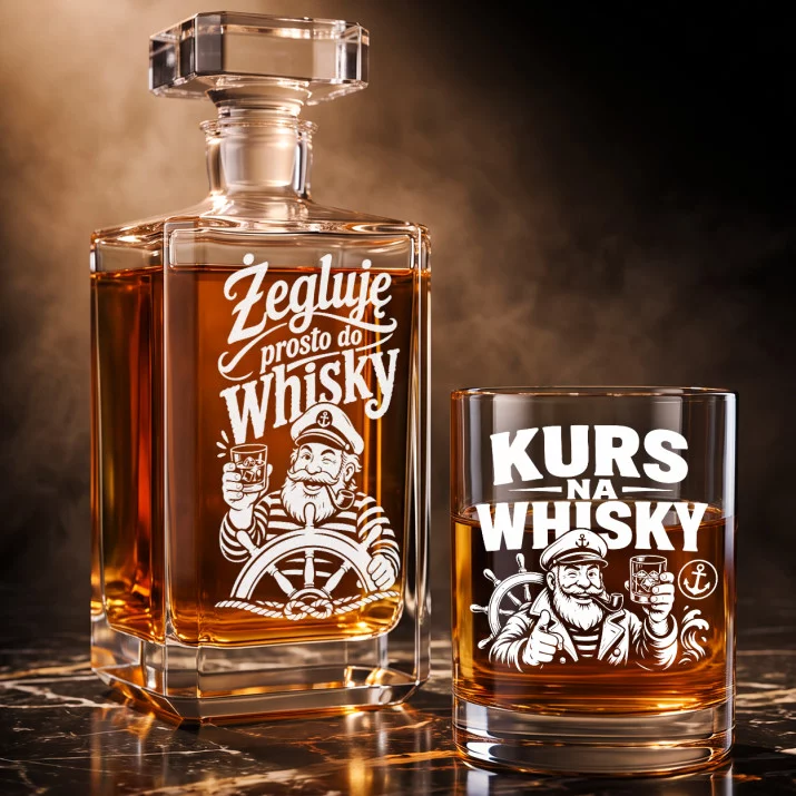 Zestaw Do Whisky Dla Marynarza Prezent Dla Mężczyzny: Morski Uśmiech Zestaw Do Whisky Dla Marynarza Prezent Dla Mężczyzny: Morski Uśmiech