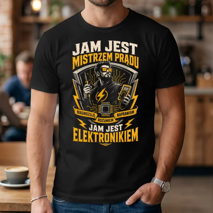Koszulka Męska Dla Elektronika Prezent Dla Mężczyzny: Jam Jest Mistrzem