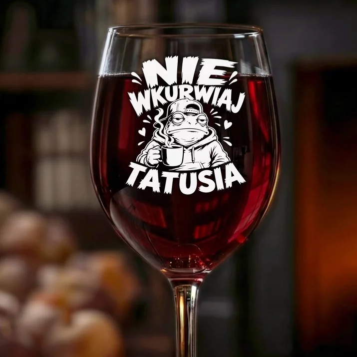 Kieliszek Do Wina Dla Taty Prezent Na Dzień Ojca Dla Mężczyzny: Nie Testuj Tatusia Kieliszek Do Wina Dla Taty Prezent Na Dzień Ojca Dla Mężczyzny: Nie Testuj Tatusia