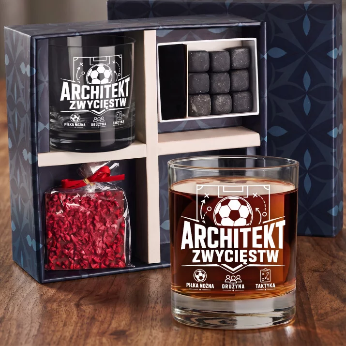 Zestaw Prezentowy Whisky Dla Trenera Piłki Nożnej Dla Mężczyzny: Architekt Zwycięstw
