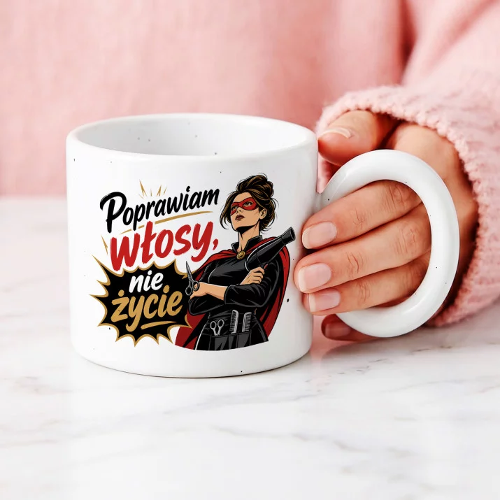 Kubek Z Okrągłym Uchem Dla Fryzjerki Prezent Dla Kobiety: Suchy Humor Fryzjerski Kubek Z Okrągłym Uchem Dla Fryzjerki Prezent Dla Kobiety: Suchy Humor Fryzjerski