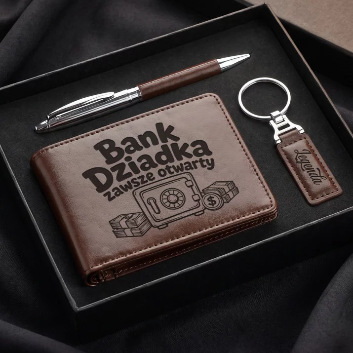 Zestaw Prezentowy Z Portfelem Na Dzień Dziadka Prezent Dla Dziadka Mężczyzny: Bank Dziadka Zawsze Otwarty Zestaw Prezentowy Z Portfelem Na Dzień Dziadka Prezent Dla Dziadka Mężczyzny: Bank Dziadka Zawsze Otwarty