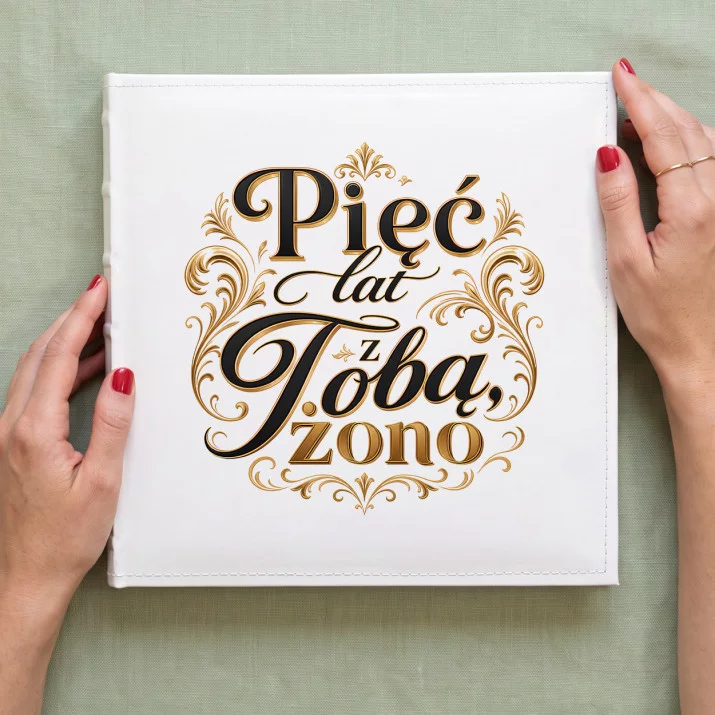 Album Na Zdjęcia Tradycyjny Na 5 Rocznicę Ślubu Prezent Dla Kobiety: Ornament Miłości Album Na Zdjęcia Tradycyjny Na 5 Rocznicę Ślubu Prezent Dla Kobiety: Ornament Miłości