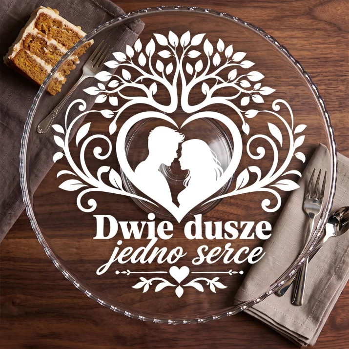 Patera Na Ciasto Na Święta Prezent Dla Pary: Zjednoczone Serca Patera Na Ciasto Na Święta Prezent Dla Pary: Zjednoczone Serca