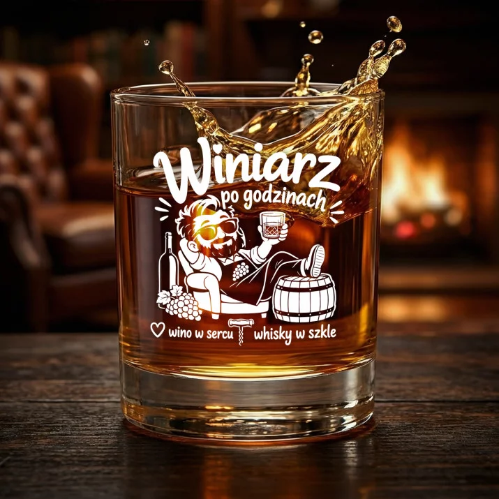 Szklanka Do Whisky Dla Winiarza Prezent Dla Mężczyzny: Winiarz Po Godzinach Szklanka Do Whisky Dla Winiarza Prezent Dla Mężczyzny: Winiarz Po Godzinach