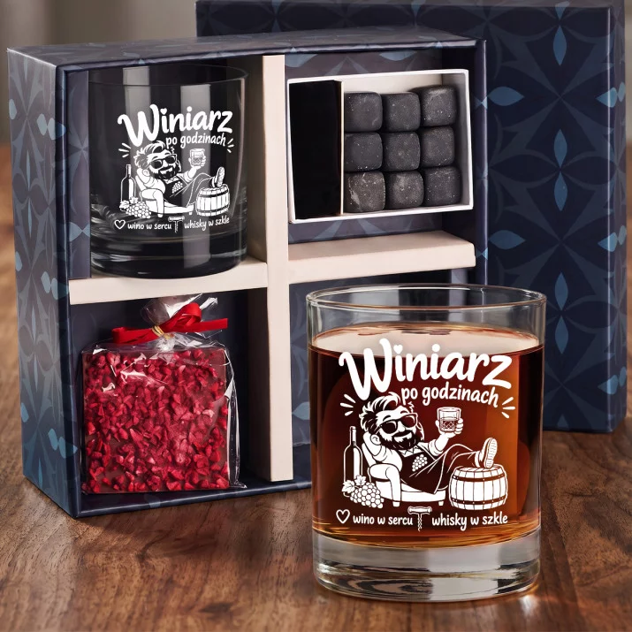 Zestaw Prezentowy Whisky Dla Winiarza Dla Mężczyzny: Winiarz Po Godzinach Zestaw Prezentowy Whisky Dla Winiarza Dla Mężczyzny: Winiarz Po Godzinach