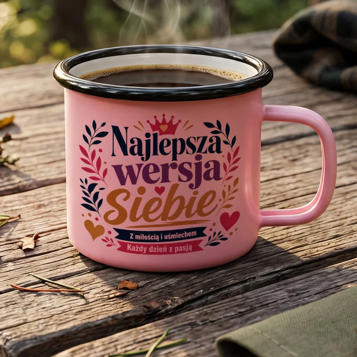 Kubek Emaliowany Na 30 Urodziny Prezent Dla 30 Latki Kobiety: Kobieca Pewność Siebie Kubek Emaliowany Na 30 Urodziny Prezent Dla 30 Latki Kobiety: Kobieca Pewność Siebie