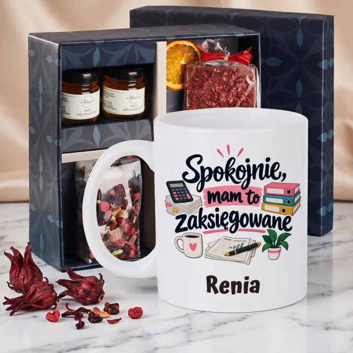 Zestaw Prezentowy z Kubkiem Dla Księgowej Dla Kobiety: Spokojnie, Mam To