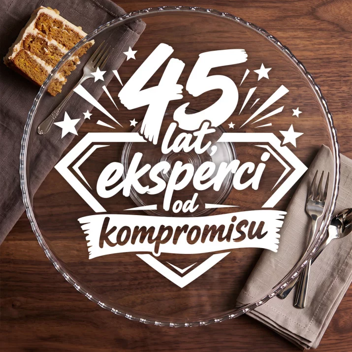 Patera Na Ciasto Na 45 Rocznicę Ślubu Prezent Na Walentynki Dla Pary: Kompromis I Miłość Patera Na Ciasto Na 45 Rocznicę Ślubu Prezent Na Walentynki Dla Pary: Kompromis I Miłość