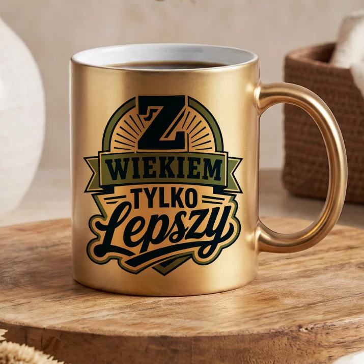 Złoty Kubek Na 50 Prezent Na 50 Urodziny Dla Mężczyzny: Szykowna Dojrzałość Złoty Kubek Na 50 Prezent Na 50 Urodziny Dla Mężczyzny: Szykowna Dojrzałość