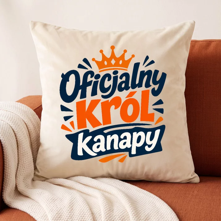 Poduszka Dekoracyjna Dla Brata Prezent Dla Mężczyzny: Kanapowy Król Poduszka Dekoracyjna Dla Brata Prezent Dla Mężczyzny: Kanapowy Król