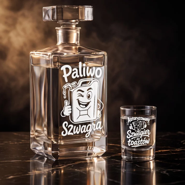 Zestaw Do Wódki z Grawerem Dla Szwagra Prezent: Paliwo Szwagra Zestaw Do Wódki z Grawerem Dla Szwagra Prezent: Paliwo Szwagra