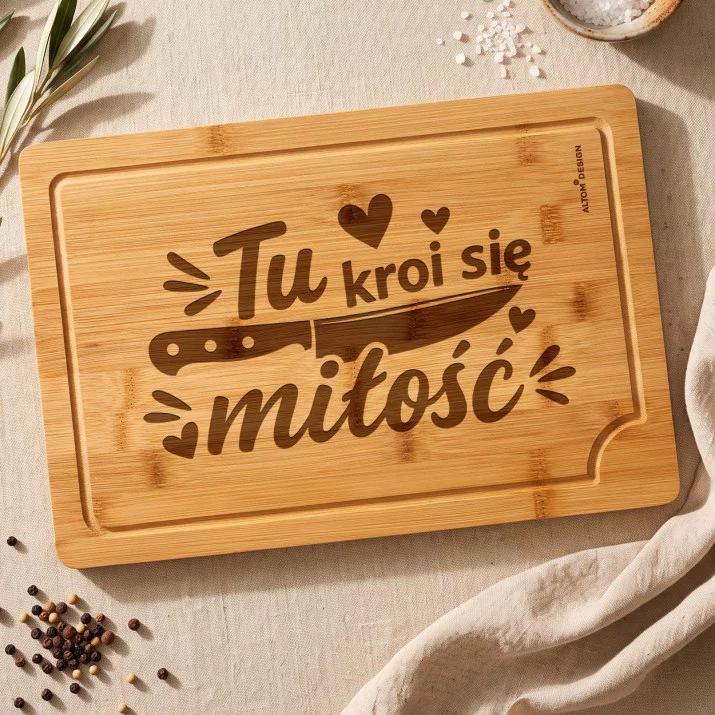 Deska Do Krojenia Dla Młodych Prezent Na Ślub Dla Pary: Smak Nowego Domu