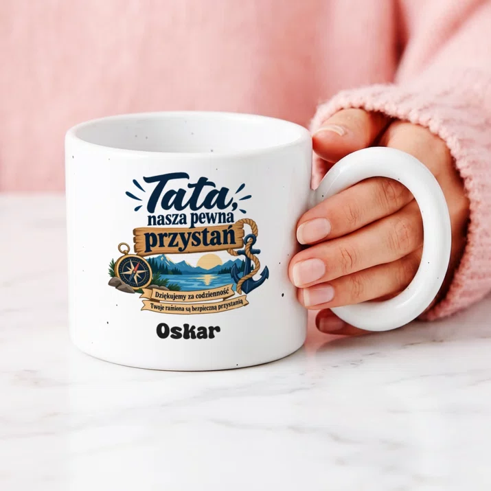 Kubek Premium Dla Taty Prezent Na Dzień Ojca Dla Mężczyzny: Tata, Nasza Pewna