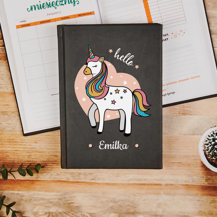 Hello unicorn - Planer Książkowy A5
