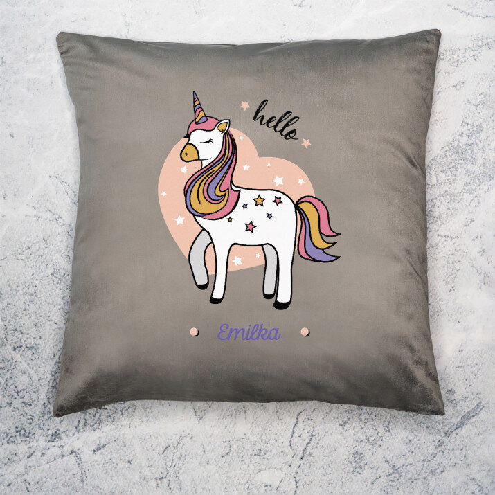 Hello unicorn - Poduszka dekoracyjna