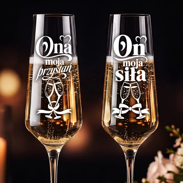 Dwa Kieliszki Do Szampana Na Ślub Prezent Dla Pary Młodej Pary: Toast Dwojga Dwa Kieliszki Do Szampana Na Ślub Prezent Dla Pary Młodej Pary: Toast Dwojga