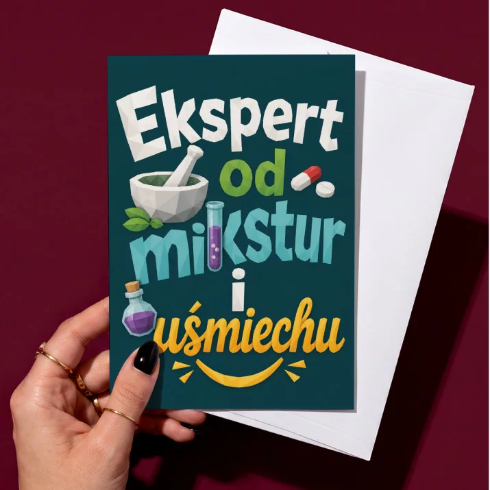 Kartka z Życzeniami Dla Farmaceuty Dla Mężczyzny: Apteczny Dowcip Kartka z Życzeniami Dla Farmaceuty Dla Mężczyzny: Apteczny Dowcip