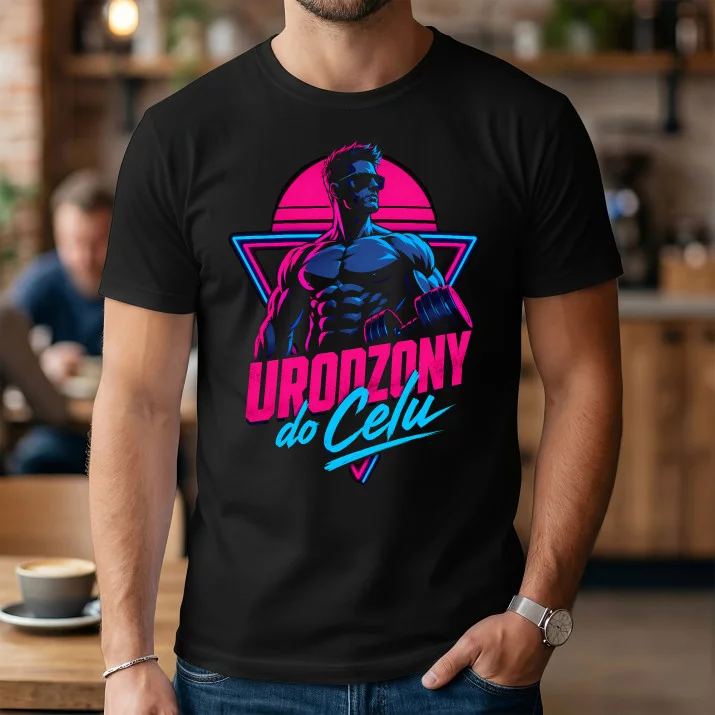 Koszulka Męska Dla Sportowca Prezent Dla Mężczyzny: Urodzony Do Celu