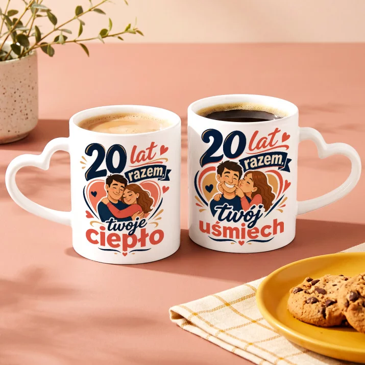 Zestaw Kubków Na 20 Rocznicę Ślubu Prezent Dla Pary: Porcelanowe Chwile Zestaw Kubków Na 20 Rocznicę Ślubu Prezent Dla Pary: Porcelanowe Chwile