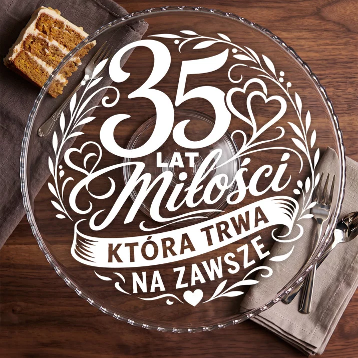 Patera Na Ciasto Na 35 Rocznice Ślubu Prezent Na Walentynki Dla Pary: Trwała Miłość Patera Na Ciasto Na 35 Rocznice Ślubu Prezent Na Walentynki Dla Pary: Trwała Miłość