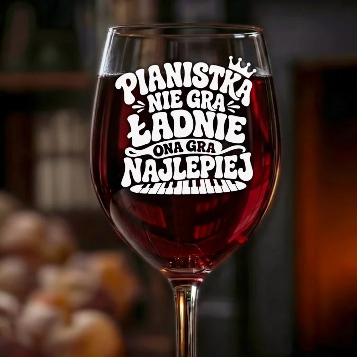 Kieliszek Do Wina Dla Pianistki Prezent Dla Kobiety: Pianistka Gra Najlepiej Kieliszek Do Wina Dla Pianistki Prezent Dla Kobiety: Pianistka Gra Najlepiej