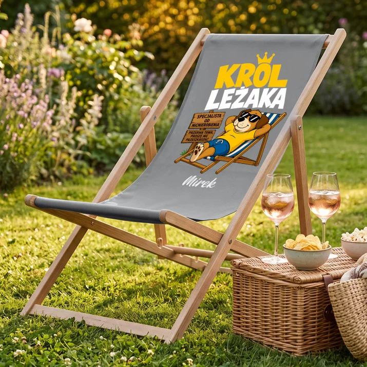 Leżak Z Nadrukiem Dla Przyjaciela Prezent Dla Mężczyzny: Król Leżaka