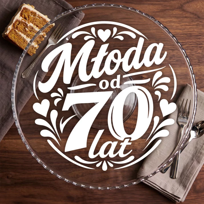 Patera Na Ciasto Na 70 Prezent Dla Kobiety: Siedemdziesiątka Z Humorem Patera Na Ciasto Na 70 Prezent Dla Kobiety: Siedemdziesiątka Z Humorem
