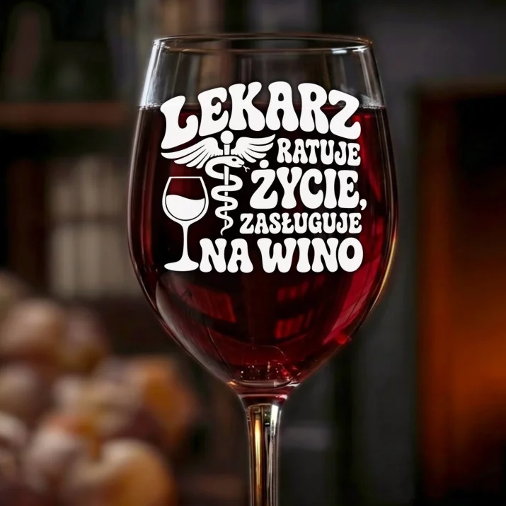 Kieliszek Do Wina Dla Lekarza Prezent Dla Mężczyzny: Lekarz Zasługuje Na Wino