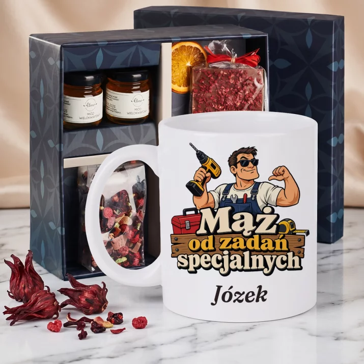Zestaw Prezentowy z Kubkiem Na 30 Rocznicę Ślubu Dla Mężczyzny: Mąż Od Zadań Specjalnych Zestaw Prezentowy z Kubkiem Na 30 Rocznicę Ślubu Dla Mężczyzny: Mąż Od Zadań Specjalnych