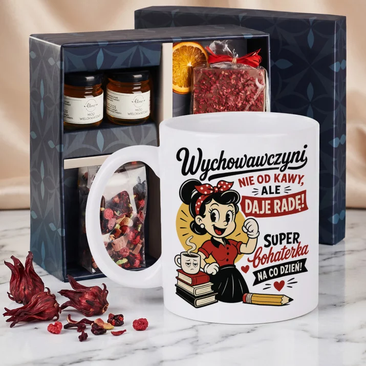 Zestaw Prezenowy Z Kubkiem Dla Wychowawczyni: Wychowawczyni Super Bohaterka