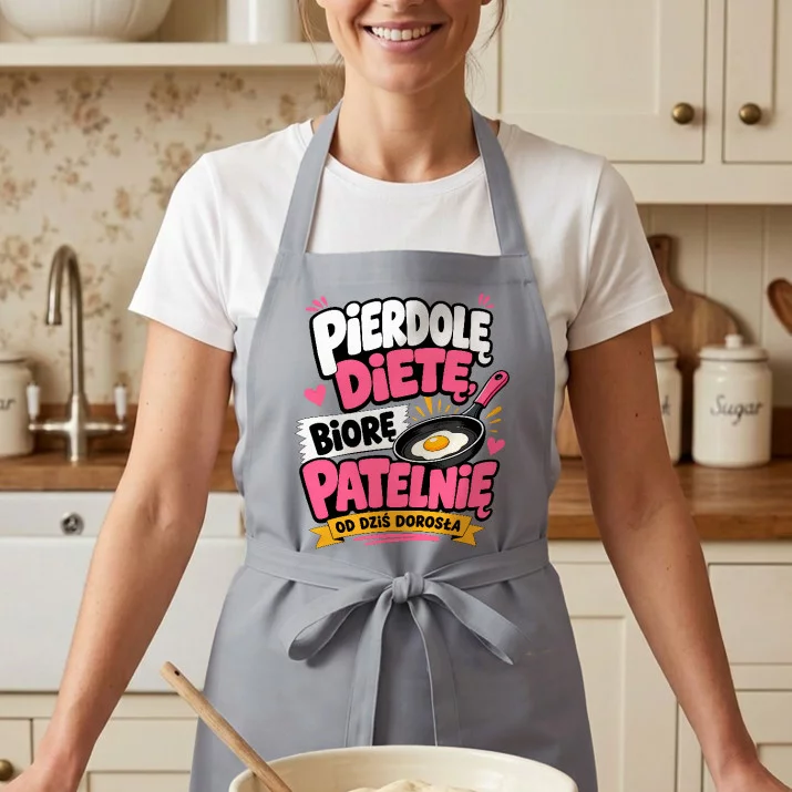 Fartuch Na 18 Prezent Dla Kobiety: Pierdolę Dietę, Biorę Patelnię