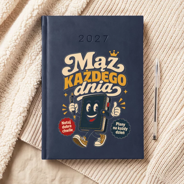 Kalendarz Książkowy A5 2027 Dla Męża Prezent Na Rocznicę Ślubu Dla Mężczyzny: Retro Męska Maskotka Kalendarz Książkowy A5 2027 Dla Męża Prezent Na Rocznicę Ślubu Dla Mężczyzny: Retro Męska Maskotka