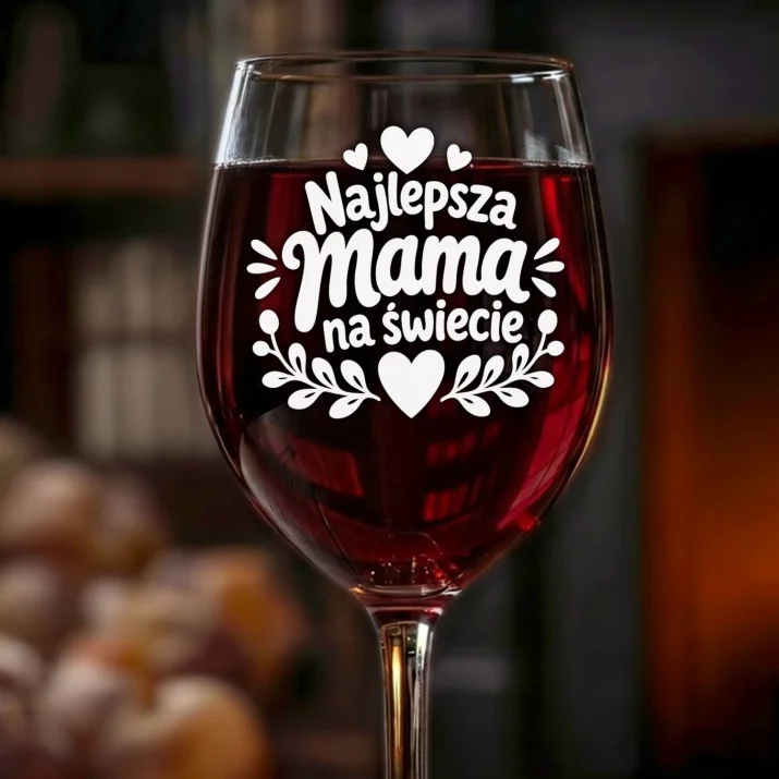 Kieliszek Do Wina Dla Mamy Prezent Na Dzień Mamy Dla Kobiety: Najlepsza Mama Grawer Kieliszek Do Wina Dla Mamy Prezent Na Dzień Mamy Dla Kobiety: Najlepsza Mama Grawer
