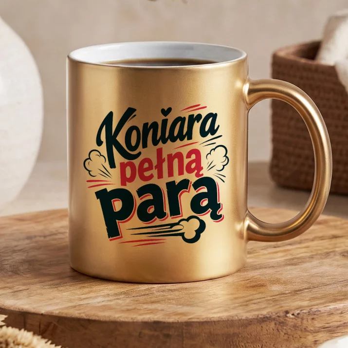 Złoty Kubek Dla Koniary Prezent Dla Kobiety: Koniara Z Charakterem Złoty Kubek Dla Koniary Prezent Dla Kobiety: Koniara Z Charakterem