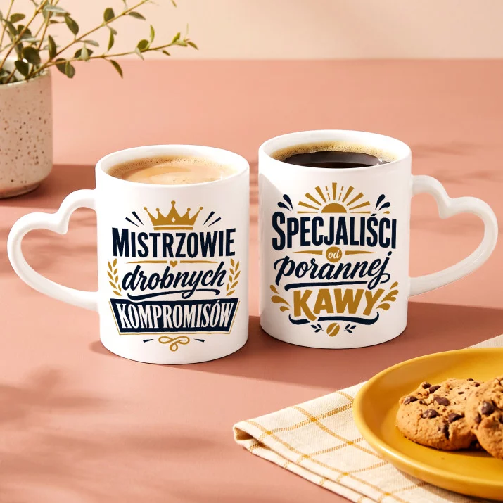 Zestaw Kubków Na Święta Prezent Dla Pary: Spokój I Szaleństwo Zestaw Kubków Na Święta Prezent Dla Pary: Spokój I Szaleństwo