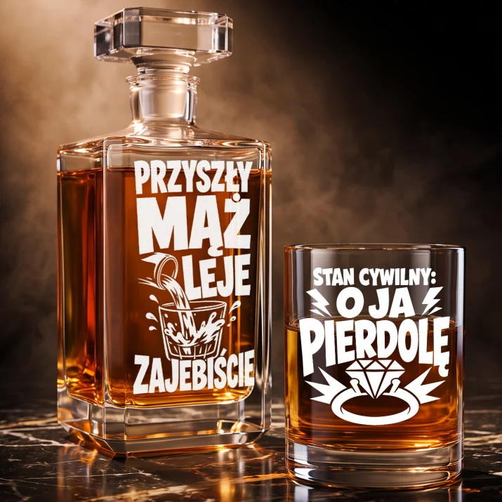 Zestaw Do Whisky Dla Narzeczonego Prezent Na Dzień Chłopaka Dla Mężczyzny: Przyszły Mąż Leje Zajebiście Zestaw Do Whisky Dla Narzeczonego Prezent Na Dzień Chłopaka Dla Mężczyzny: Przyszły Mąż Leje Zajebiście