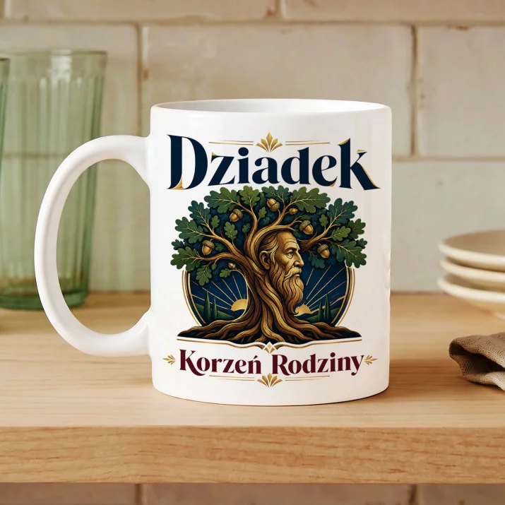 Kubek Z Nadrukiem Dla Dziadka Prezent Na Dzień Dziadka Dla Mężczyzny: Korzeń Rodziny