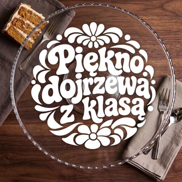 Patera Na Ciasto Na Pięćdziesiątkę Prezent Dla Kobiety: Retro Elegancja Lat 70 Patera Na Ciasto Na Pięćdziesiątkę Prezent Dla Kobiety: Retro Elegancja Lat 70