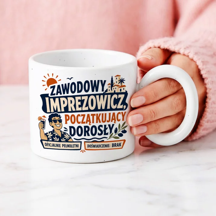 Kubek Z Okrągłym Uchem Na 18 Prezent Dla Mężczyzny: Korona Osiemnastki Kubek Z Okrągłym Uchem Na 18 Prezent Dla Mężczyzny: Korona Osiemnastki