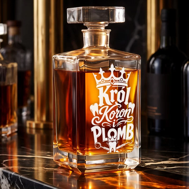 Karafka Do Whisky z Grawerem Dla Dentysty Prezent: Humor Dentystyczny Karafka Do Whisky z Grawerem Dla Dentysty Prezent: Humor Dentystyczny