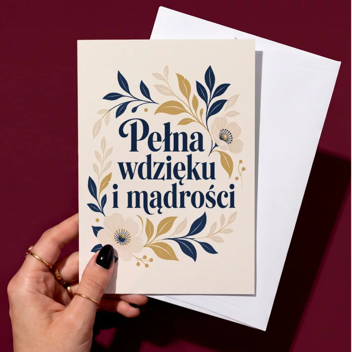 Kartka z Życzeniami Dla 70 Latki Na 70 Urodziny Dla Kobiety: Botaniczna Elegancja Kartka z Życzeniami Dla 70 Latki Na 70 Urodziny Dla Kobiety: Botaniczna Elegancja