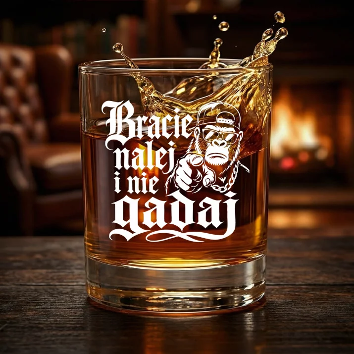 Szklanka Do Whisky Dla Brata Prezent Dla Mężczyzny: Bracie Nalej I Nie Gadaj Szklanka Do Whisky Dla Brata Prezent Dla Mężczyzny: Bracie Nalej I Nie Gadaj