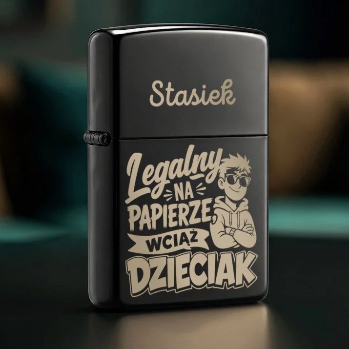 Zapalniczka z Grawerem Na Osiemnastkę Prezent Dla Mężczyzny: Legalny Na Papierze